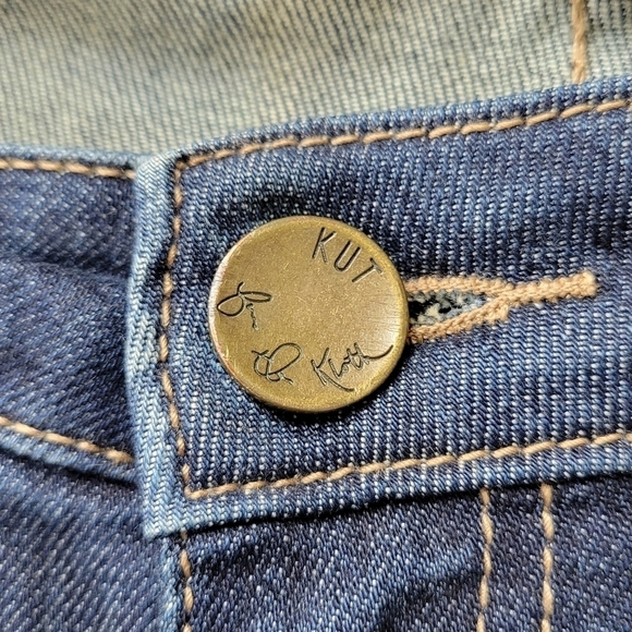 Kut from the Kloth Catherine Boyfriend Jeans Size 8 34X31 Blue Stretch - Picture 3 of 14